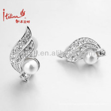 Italina Brand fashion white gold pearl ear clip for women